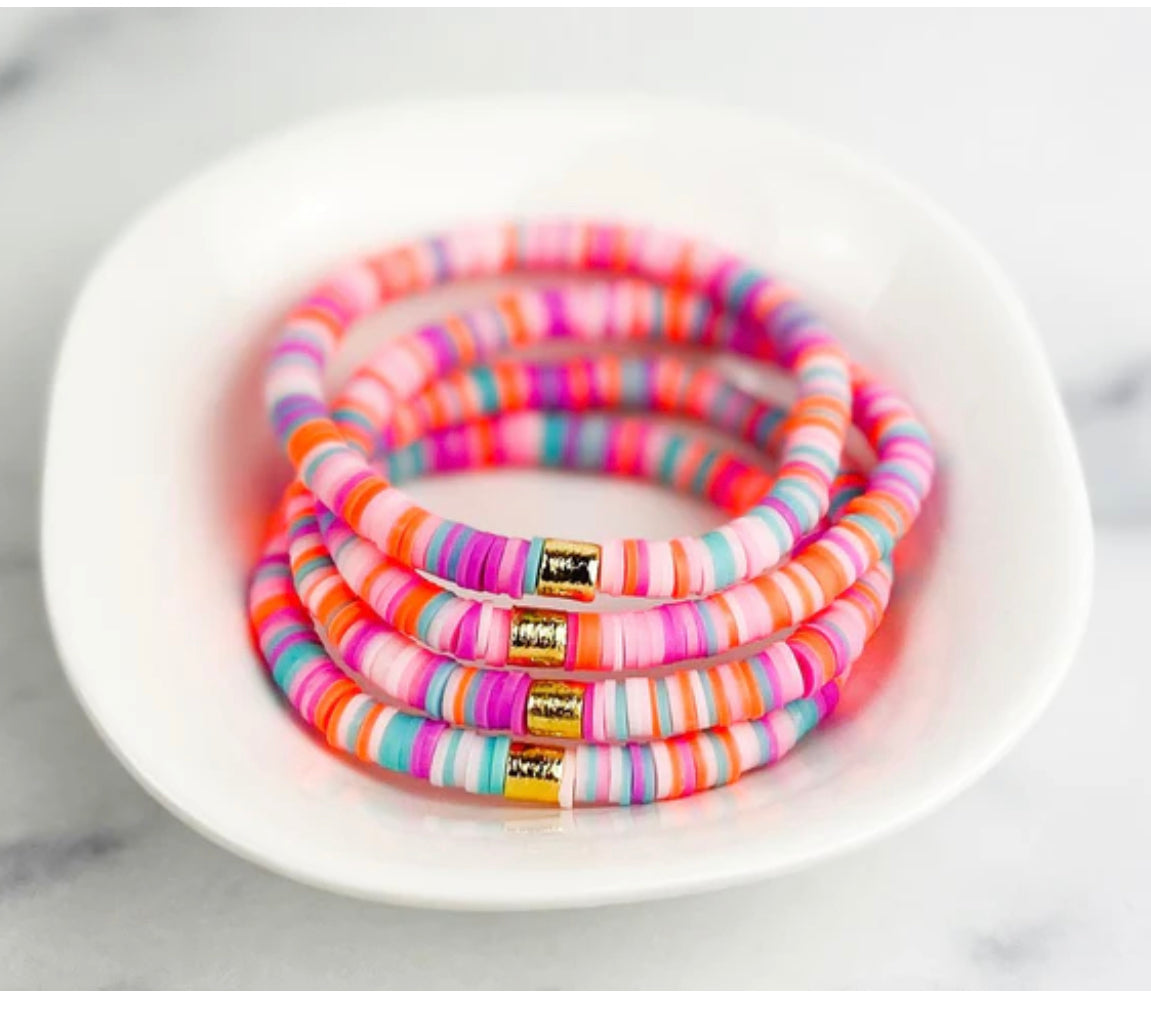 Mia Tia Rainbow {COLOR POP} Heishi Beads Bracelet